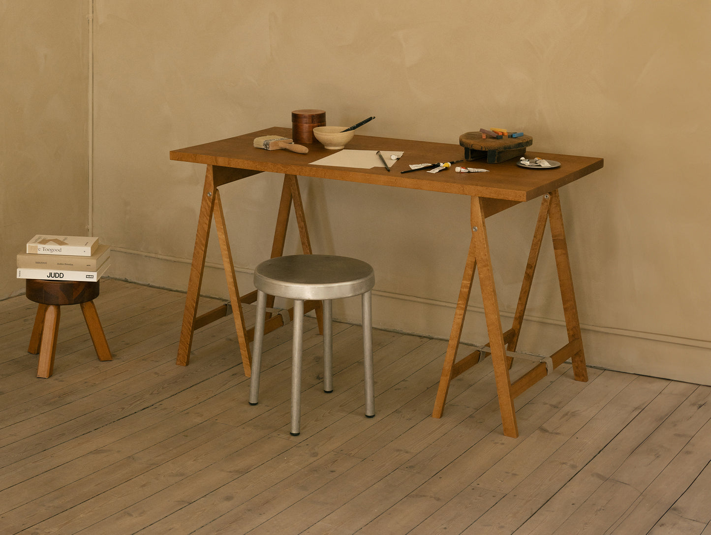 Folding Flat Trestle Table by Frama