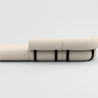 Fat 3-Seater Modular Sofa by Tom Dixon - Right Open End /  Left Armrest / Tom Dixon Boucle 101