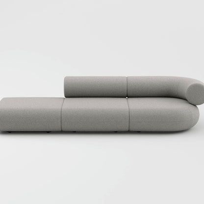 Fat 3-Seater Modular Sofa by Tom Dixon - Left Open End /  Right Armrest / Divina Melange 120