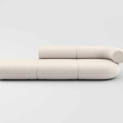 Fat 3-Seater Modular Sofa by Tom Dixon - Left Open End /  Right Armrest / Elle 200