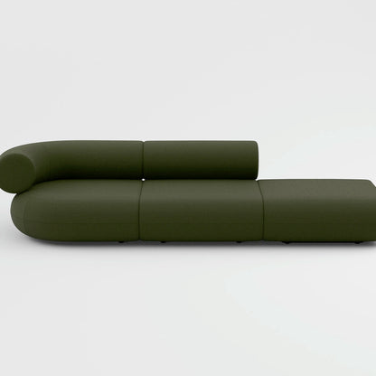 Fat 3-Seater Modular Sofa by Tom Dixon - Right Open End /  Left Armrest / Linara 100