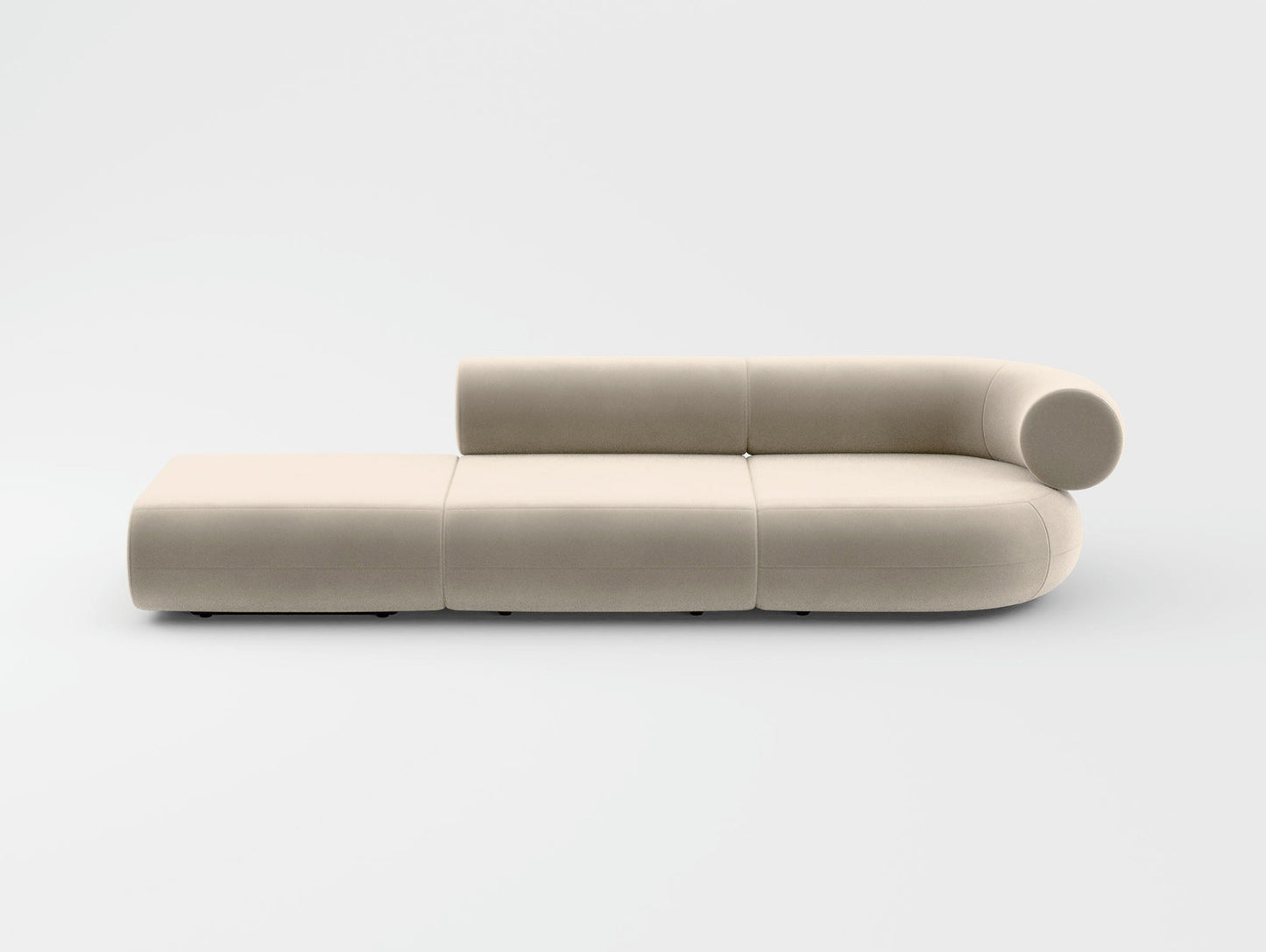 Fat 3-Seater Modular Sofa by Tom Dixon - Left Open End /  Right Armrest / Tom Dixon Velvet 106