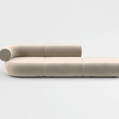 Fat 3-Seater Modular Sofa by Tom Dixon - Right Open End /  Left Armrest / Tom Dixon Velvet 106