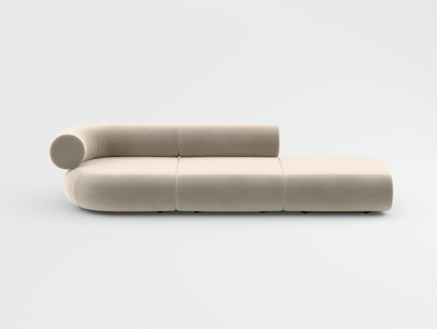 Fat 3-Seater Modular Sofa by Tom Dixon - Right Open End /  Left Armrest / Tom Dixon Velvet 106