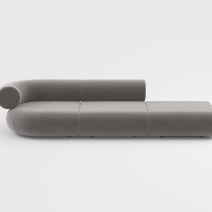 Fat 3-Seater Modular Sofa by Tom Dixon - Right Open End /  Left Armrest / Tom Dixon Velvet 84