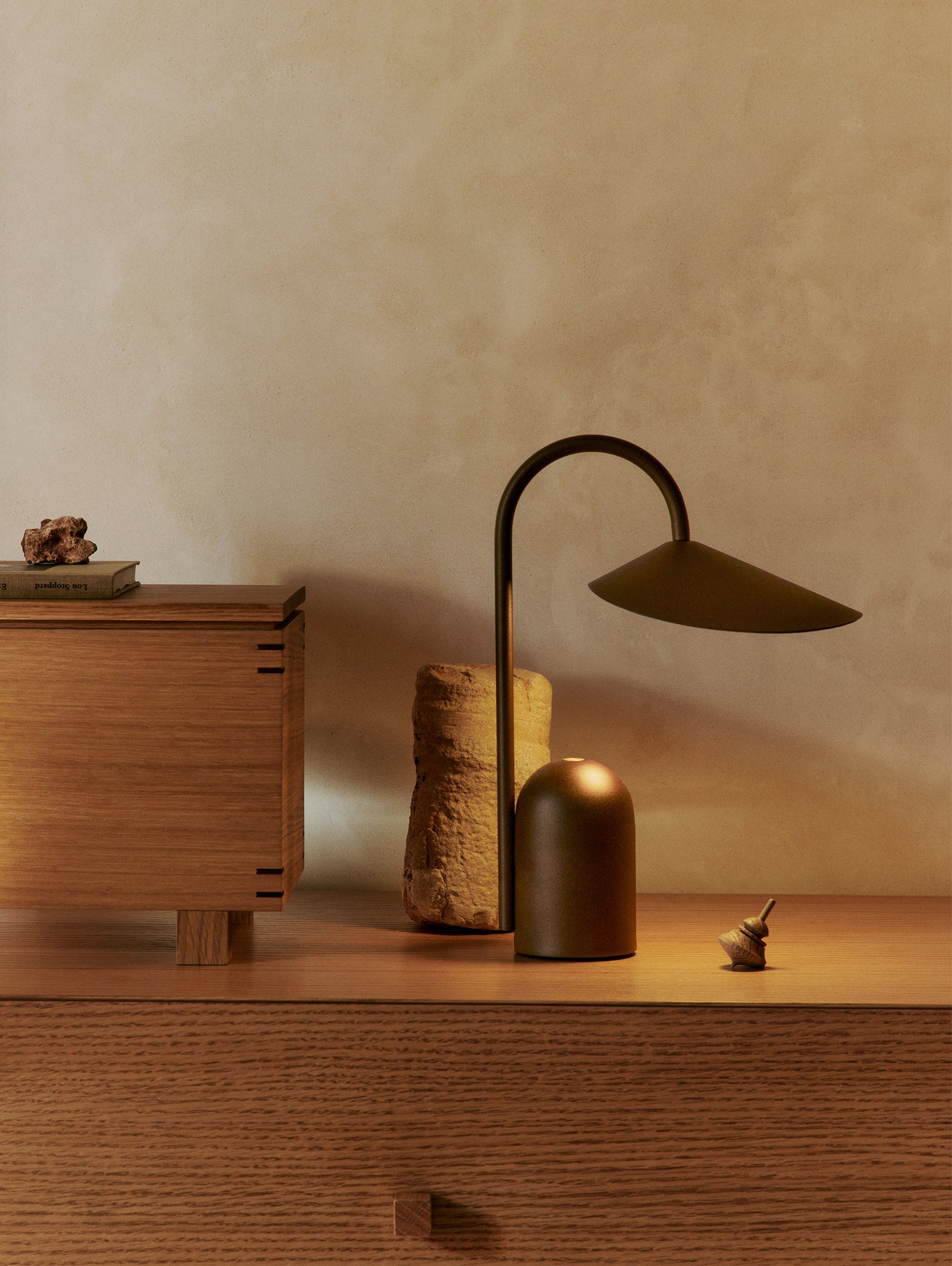 Arum Portable Lamp by Ferm Living - Dark Chocolate