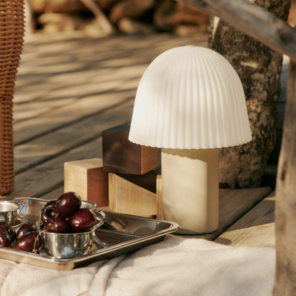 Frill Portable Lamp by Ferm Living - Cashmere