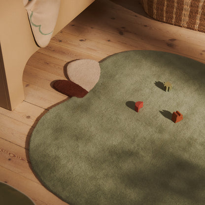 Apple Tufted Rug by Ferm Living - Tea Green
