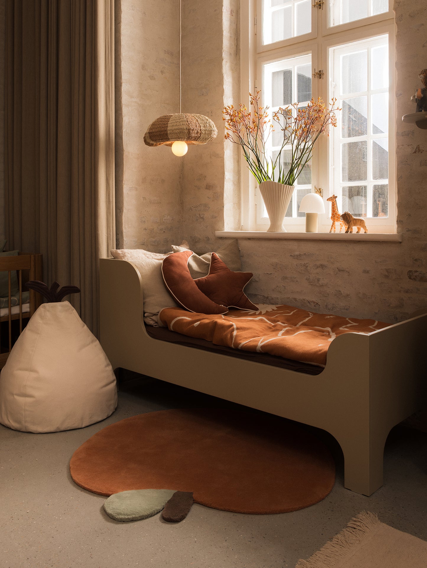 Apple Tufted Rug by Ferm Living - Brown Clay