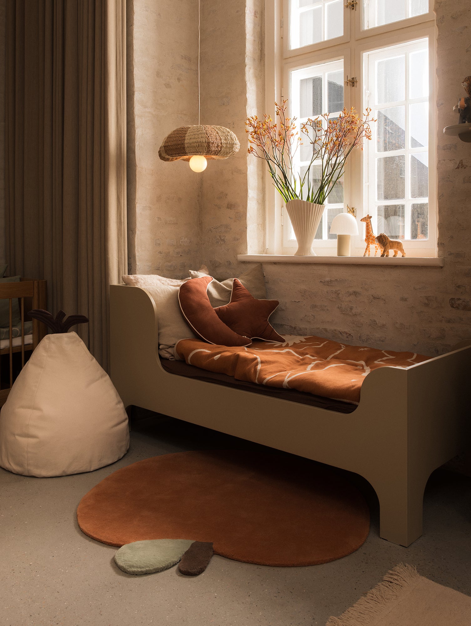 Apple Tufted Rug by Ferm Living - Brown Clay