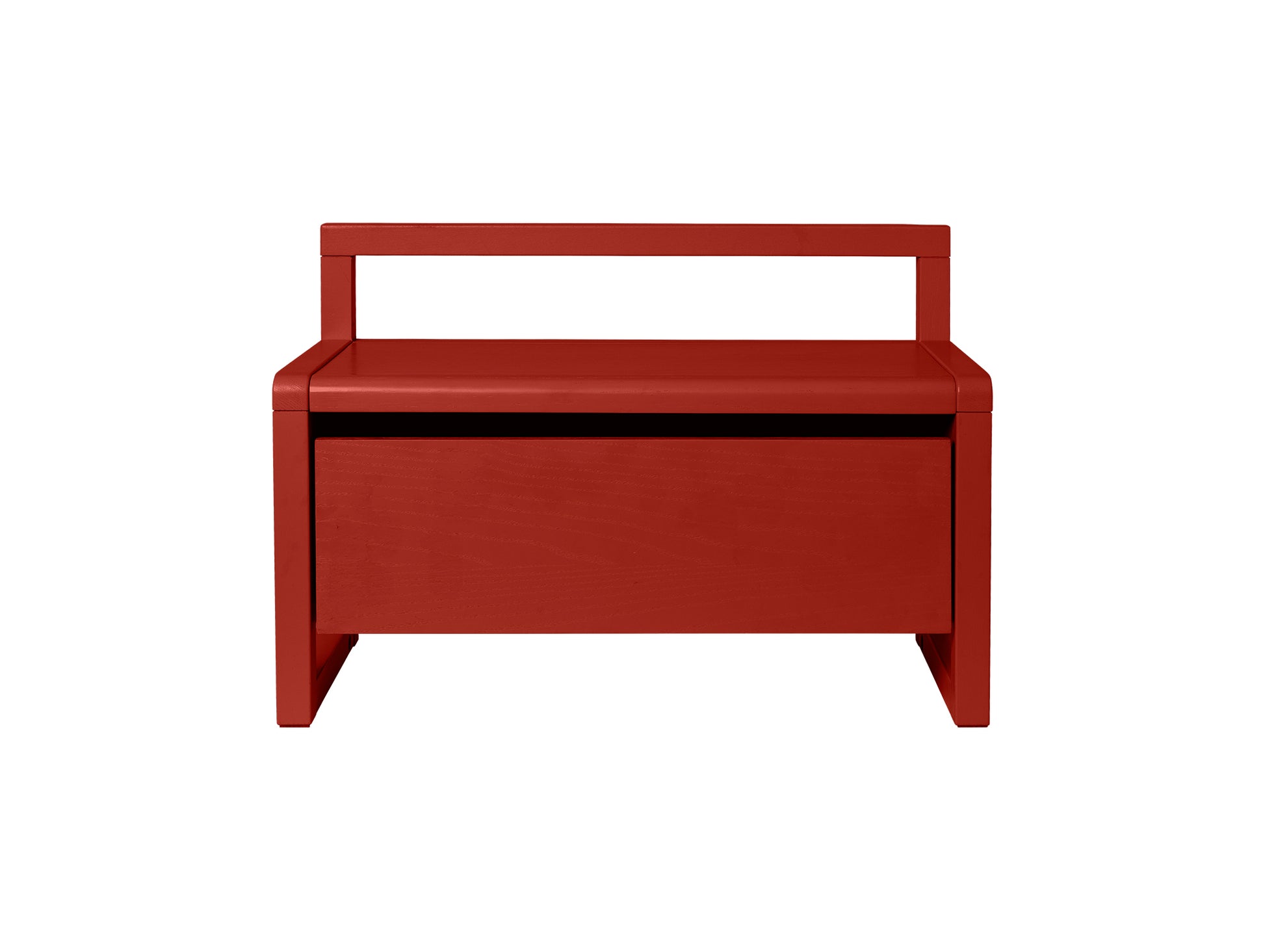 Little Architect Storage Bench by Ferm Living - Poppy Red Painted Ash