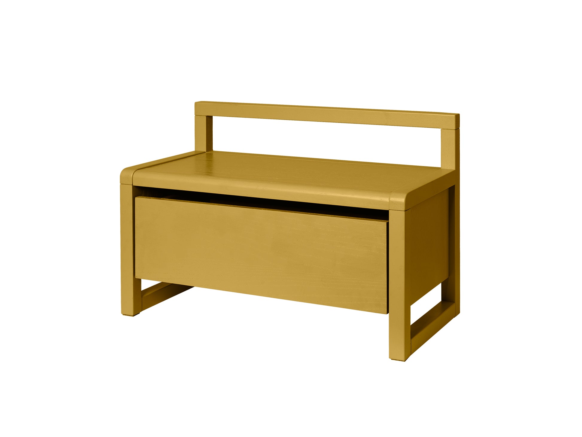 Little Architect Storage Bench by Ferm Living - Yellow Painted Ash
