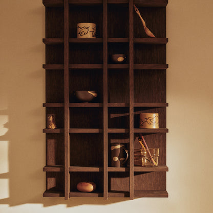 Tilem Shelf by Ferm Living - 4x6 / Dark Stained Oak