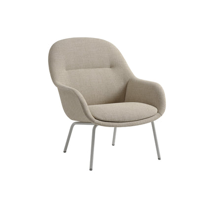 Fiber Lounge Armchair - Tube Base by Muuto / Ecriture 240 / Grey Base