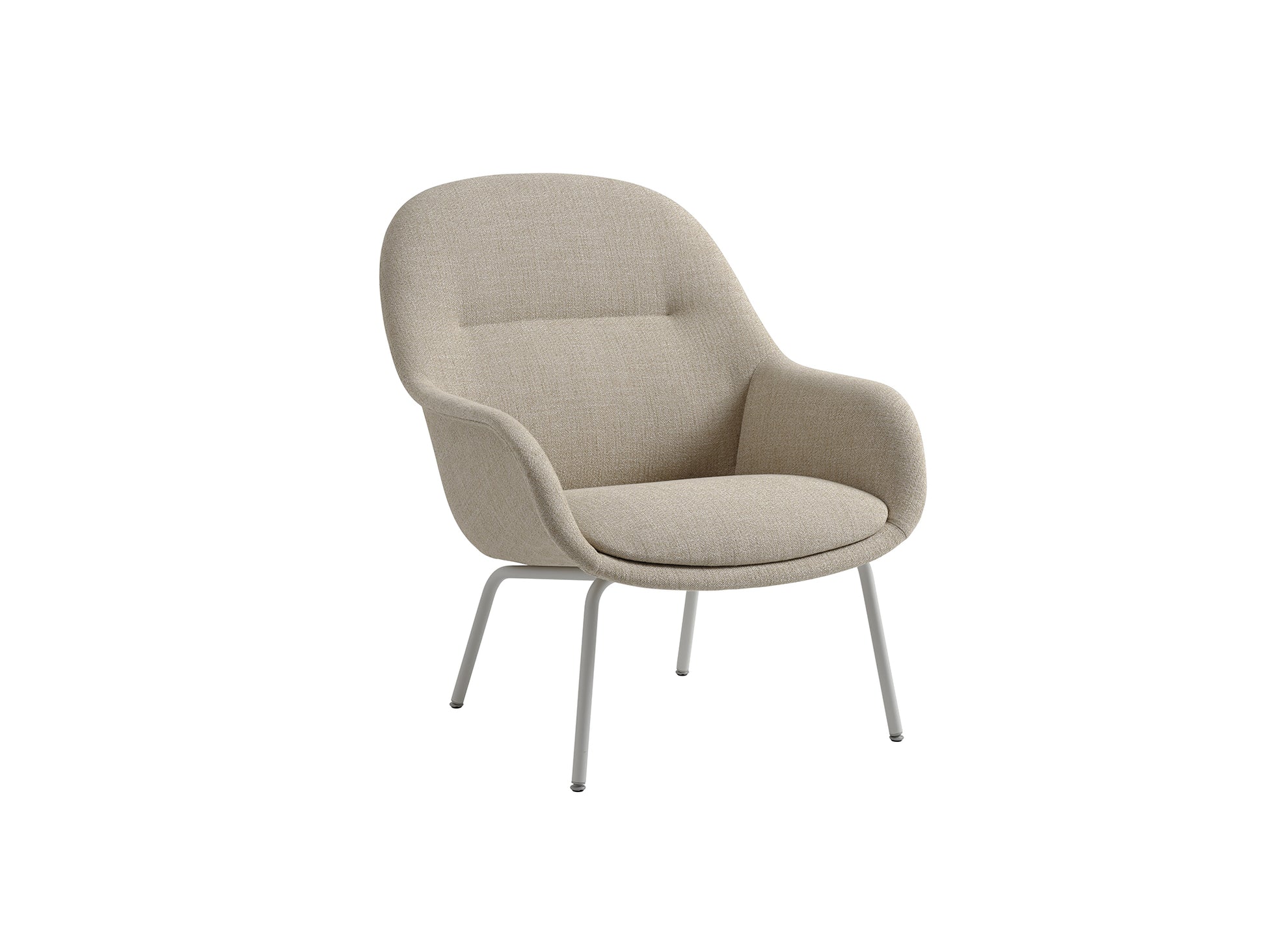 Fiber Lounge Armchair - Tube Base by Muuto / Ecriture 240 / Grey Base