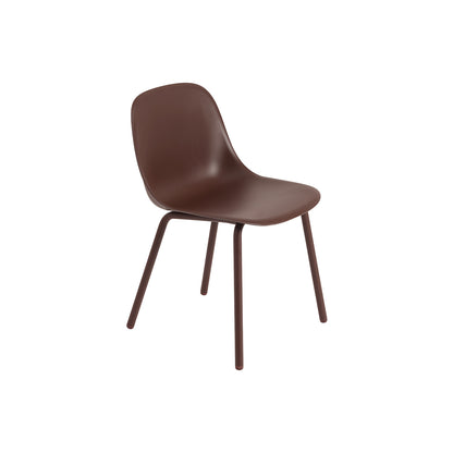 Fiber Outdoor Side Chair by Muuto - Brown Red
