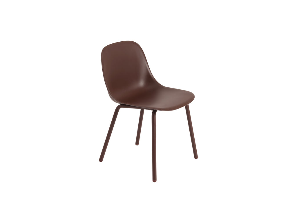 Fiber Outdoor Side Chair by Muuto - Brown Red