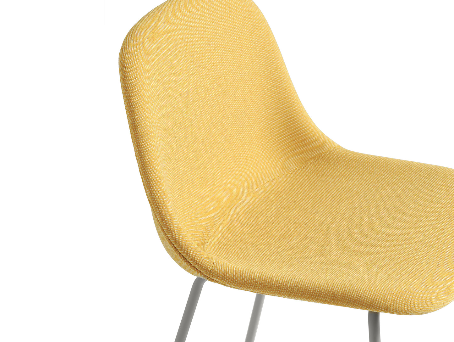 Fiber Side Chair Upholstered with Metal Base by Muuto - Grey Base / Steelcut Quartet 434