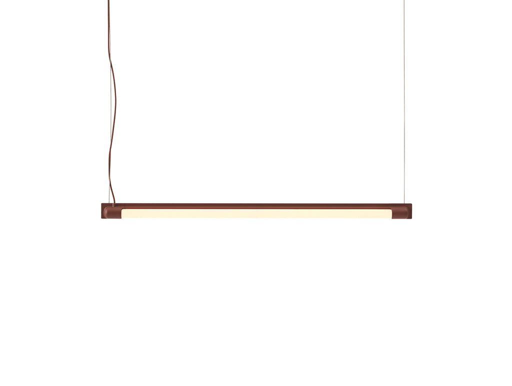 Fine Suspension Lamp by Muuto - Length: 60 cm / Deep Red Aluminium