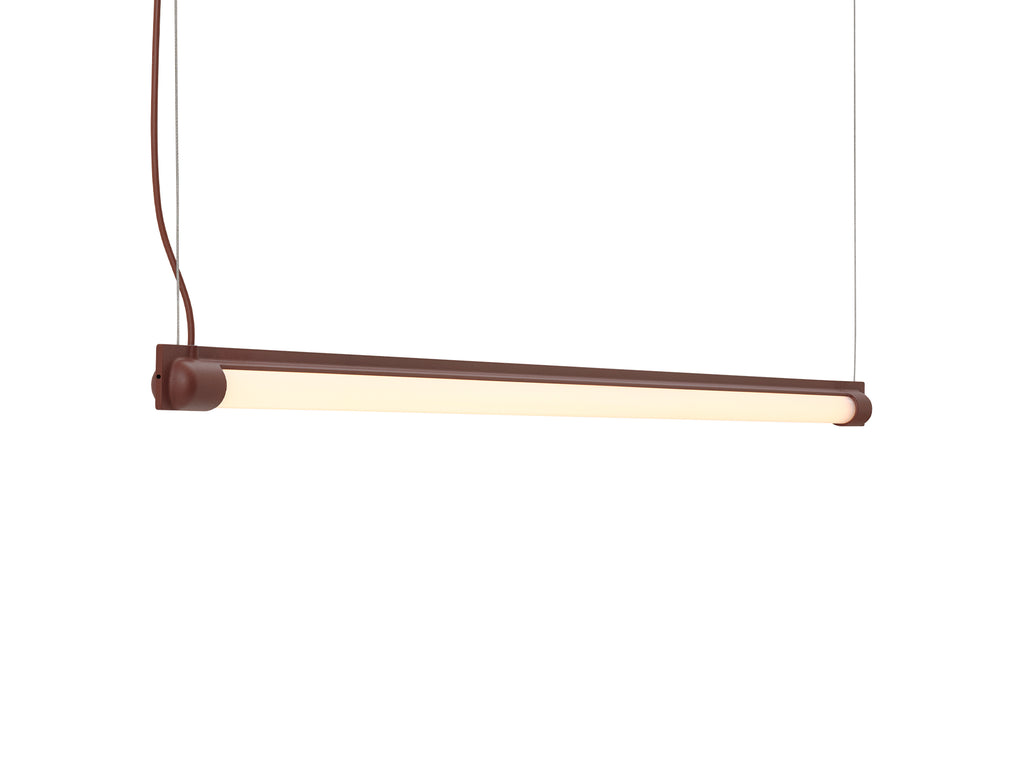 Fine Suspension Lamp by Muuto - Length: 90 cm / Deep Red Aluminium