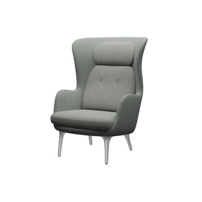 Ro Lounge Chair - Mixed Upholstery by Fritz Hansen - Shell: Fiord 2 151 / Cushions: Remix 3 123