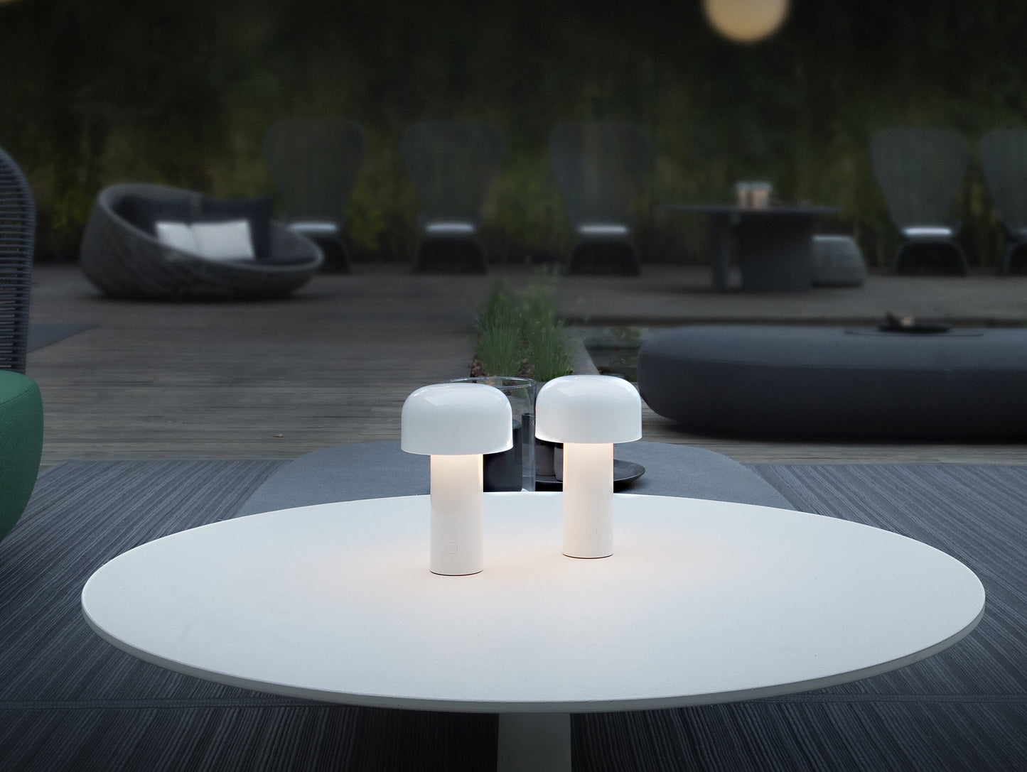 Bellhop Portable Lamp by Flos - White