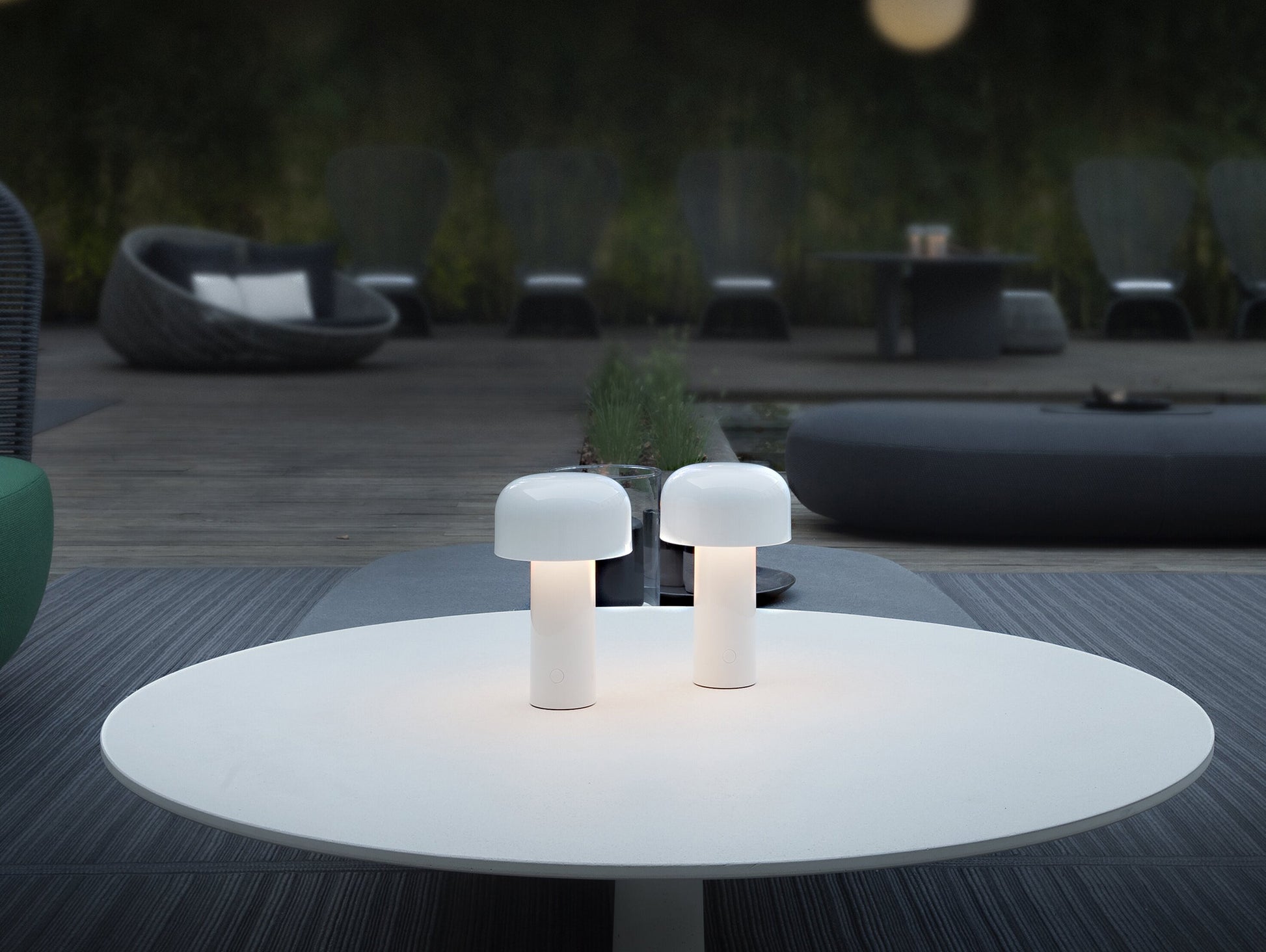 Bellhop Portable Lamp by Flos - White