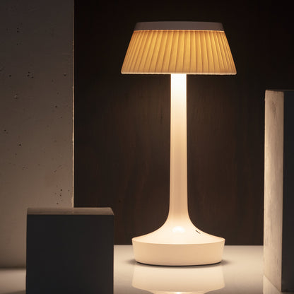 Bon Jour Unplugged Portable Lamp by Flos - French Rose / Rattan Crown