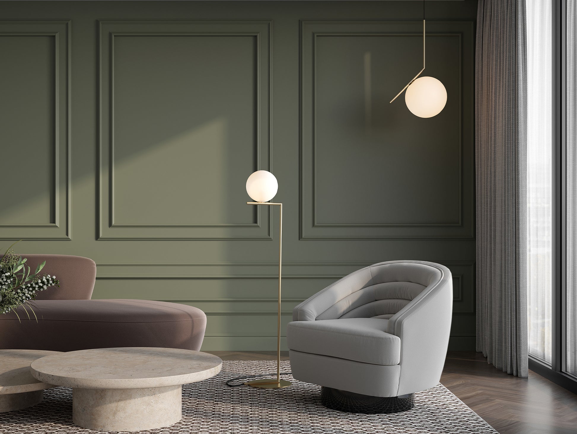 IC S1 Pendant by Flos - Brass
