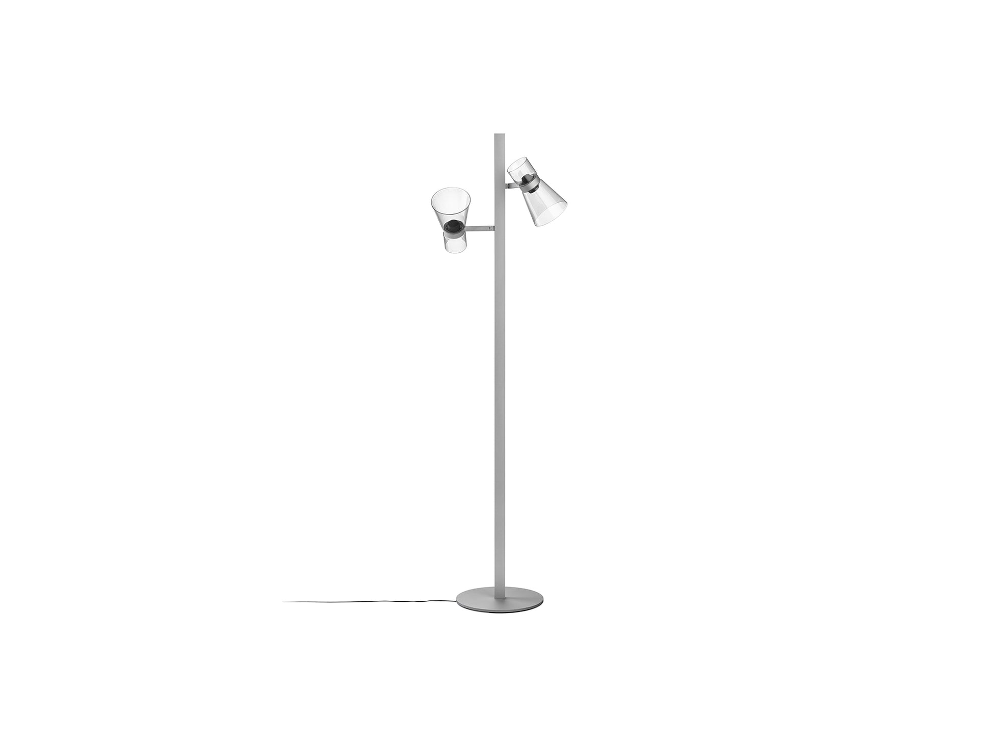 Nocturne Floor 2 Lamp by Flos - Cone / Silver