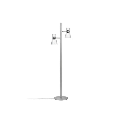 Nocturne Floor 2 Lamp by Flos - Cone / Silver