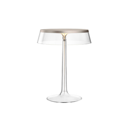 Bon Jour Table Lamp by Flos - Transparent / Matte Chrome