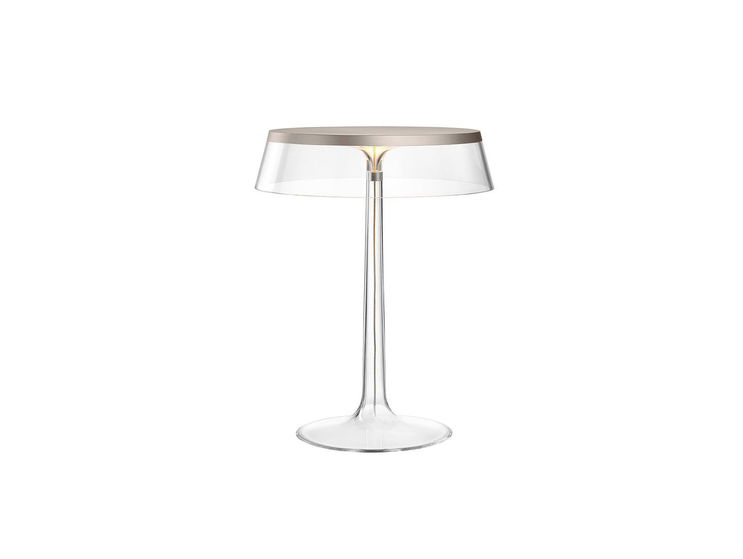 Bon Jour Table Lamp by Flos - Transparent / Matte Chrome
