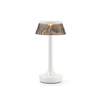 Bon Jour Unplugged Portable Lamp by Flos - Almost White / Fumée Crown
