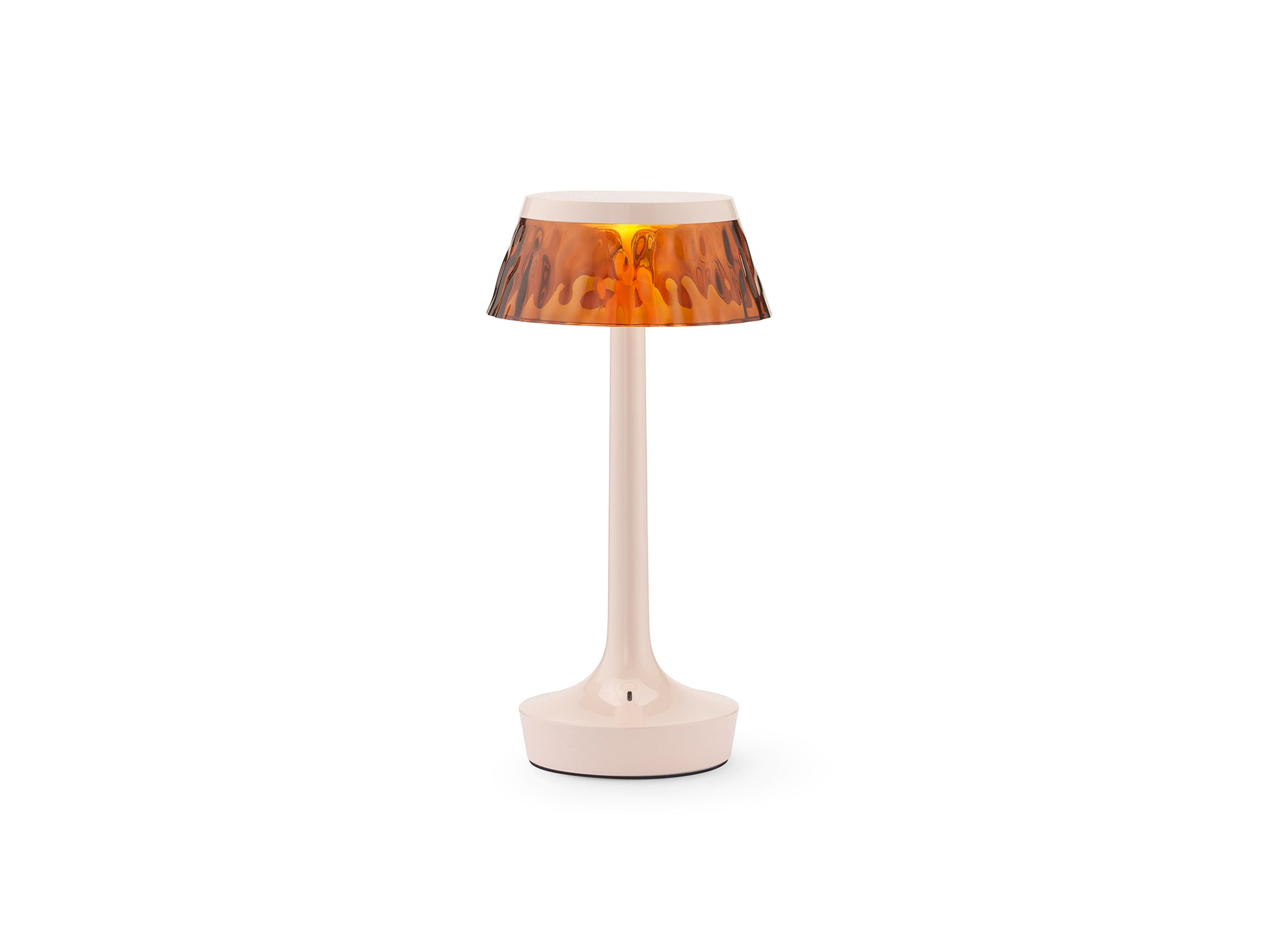 Bon Jour Unplugged Portable Lamp by Flos - French Rose / Amber Crown