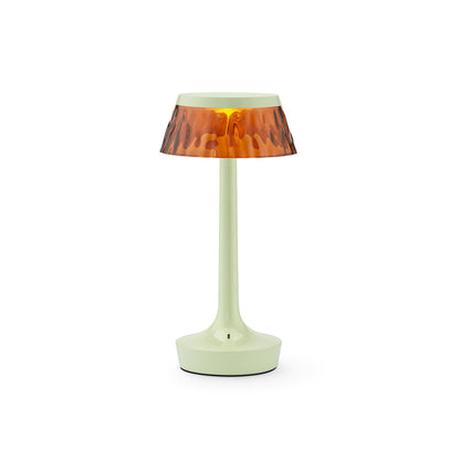 Bon Jour Unplugged Portable Lamp by Flos - Fresh Mint / Amber Crown