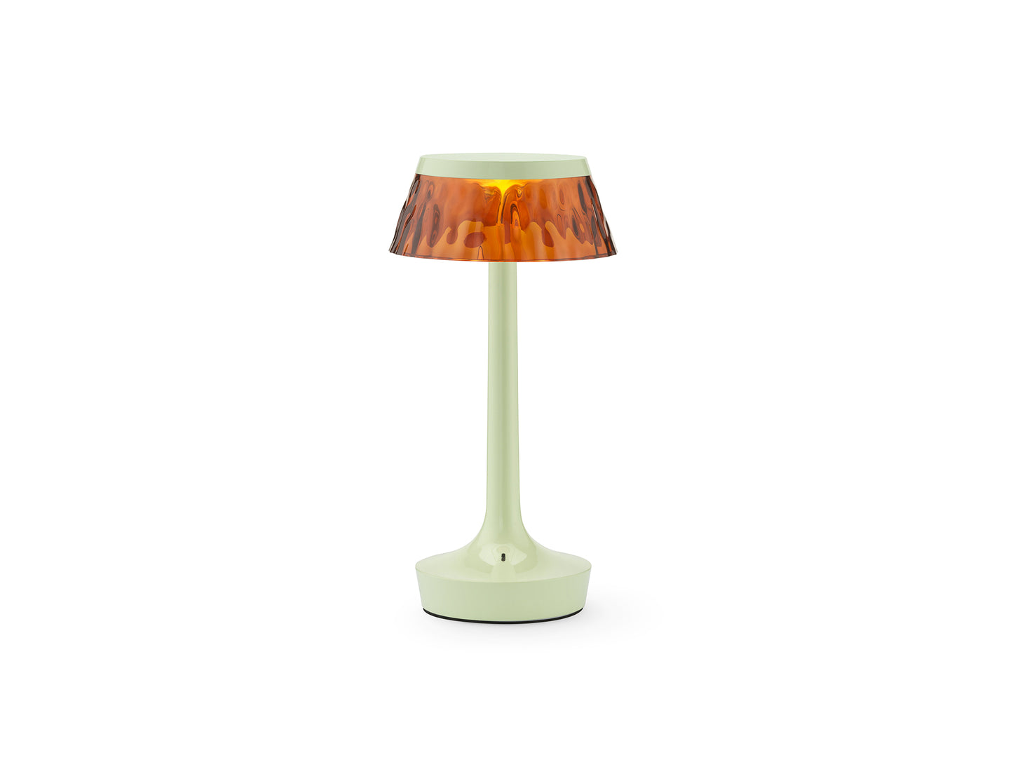 Bon Jour Unplugged Portable Lamp by Flos - Fresh Mint / Amber Crown