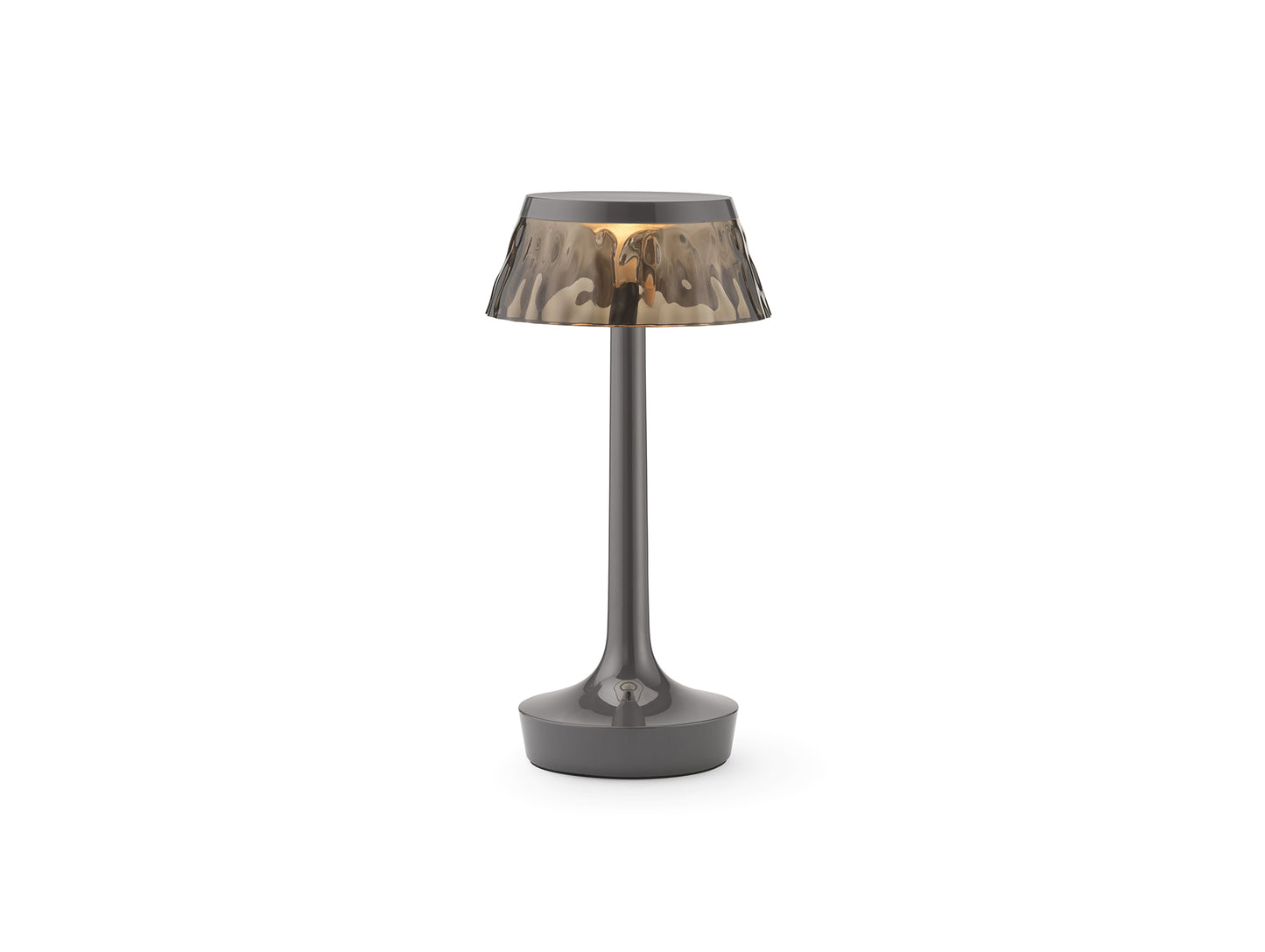 Bon Jour Unplugged Portable Lamp by Flos - Stormy Grey / Fumée Crown