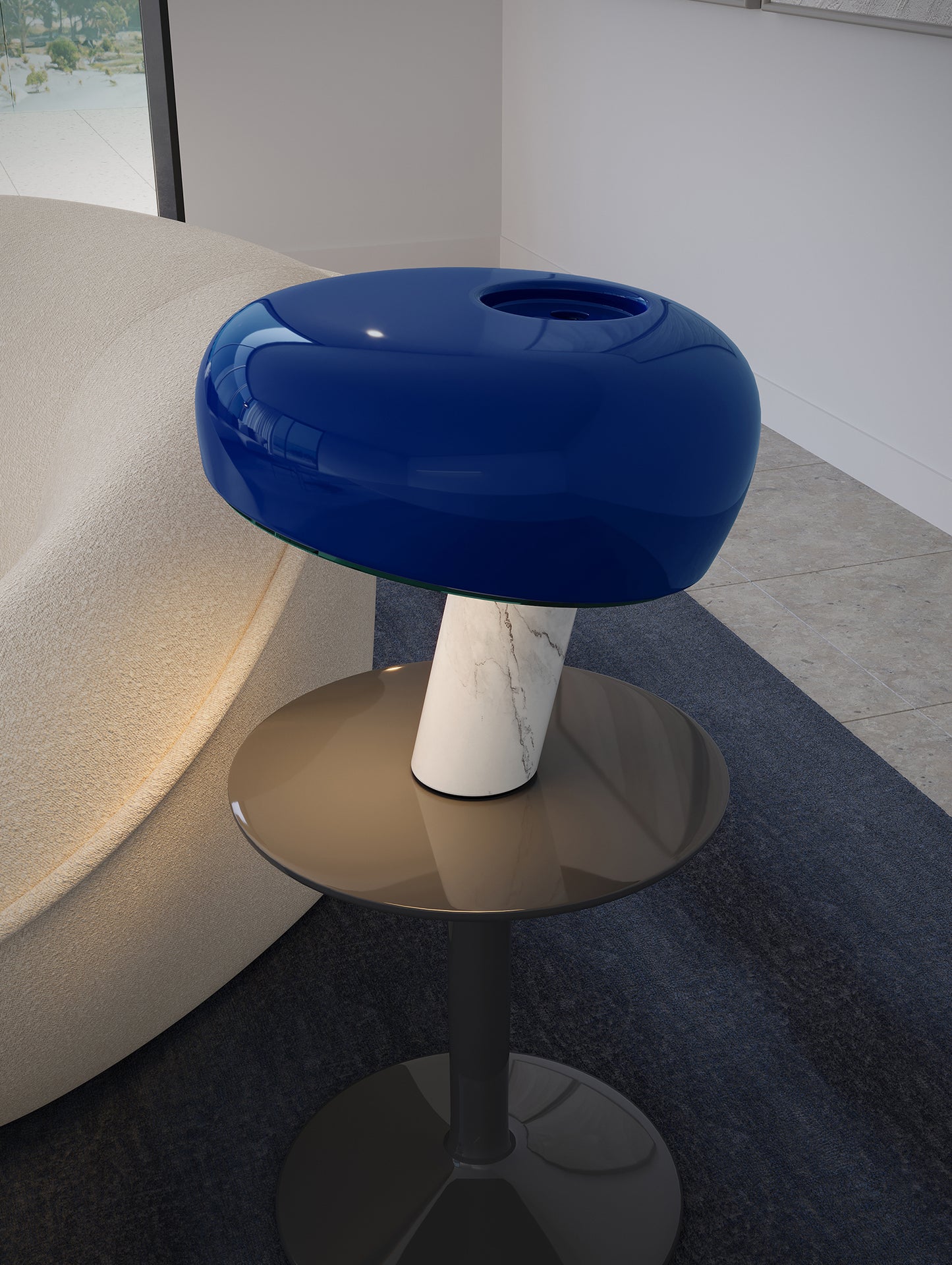 Snoopy Table Lamp by Flos - Navy Blue
