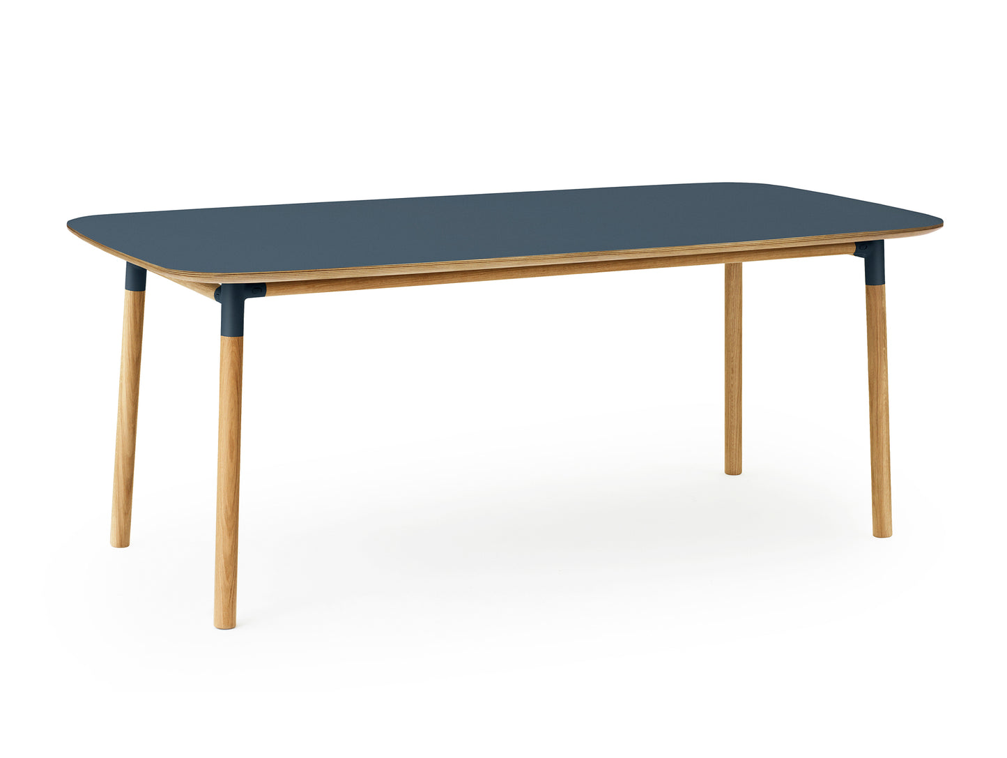 Form Table by Normann Copenhagen - 95x200 cm / Blue Linoleum Tabletop