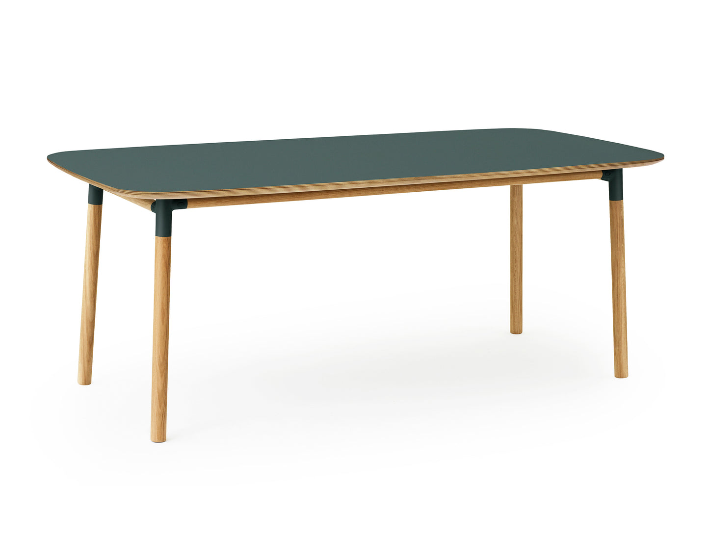 Form Table by Normann Copenhagen - 95x200 cm / Green Linoleum Tabletop