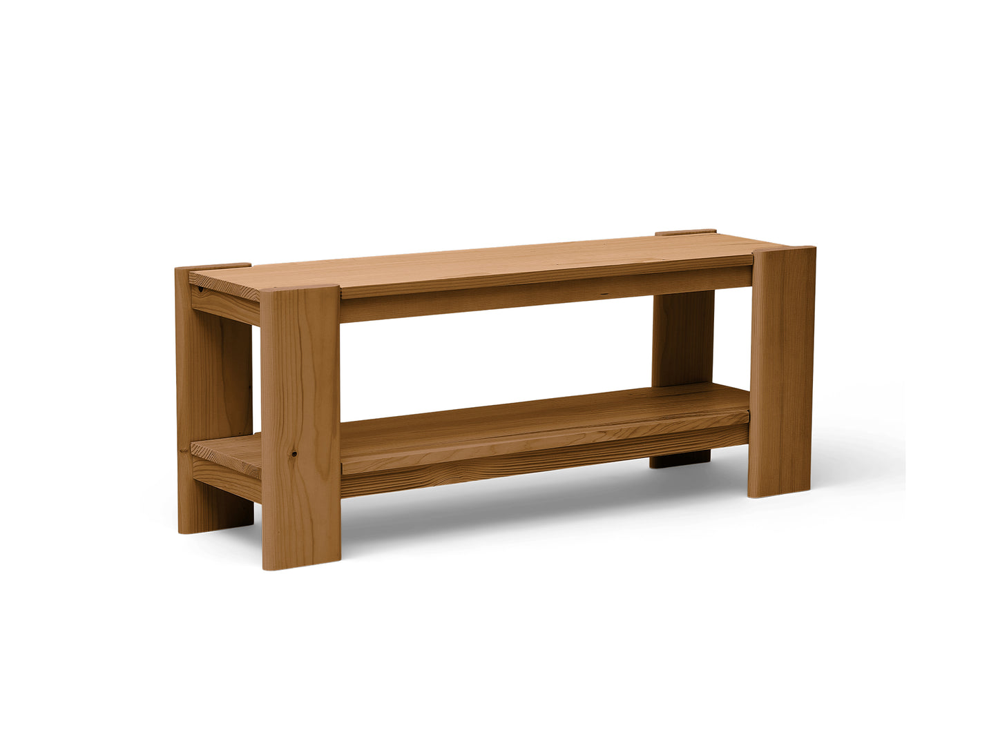 Beam Bench by Form & Refine - Deep Brown Matt Lacquered Pine