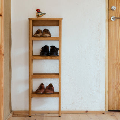 A Line Shoe Rack by Form and Refine - Oiled Oak