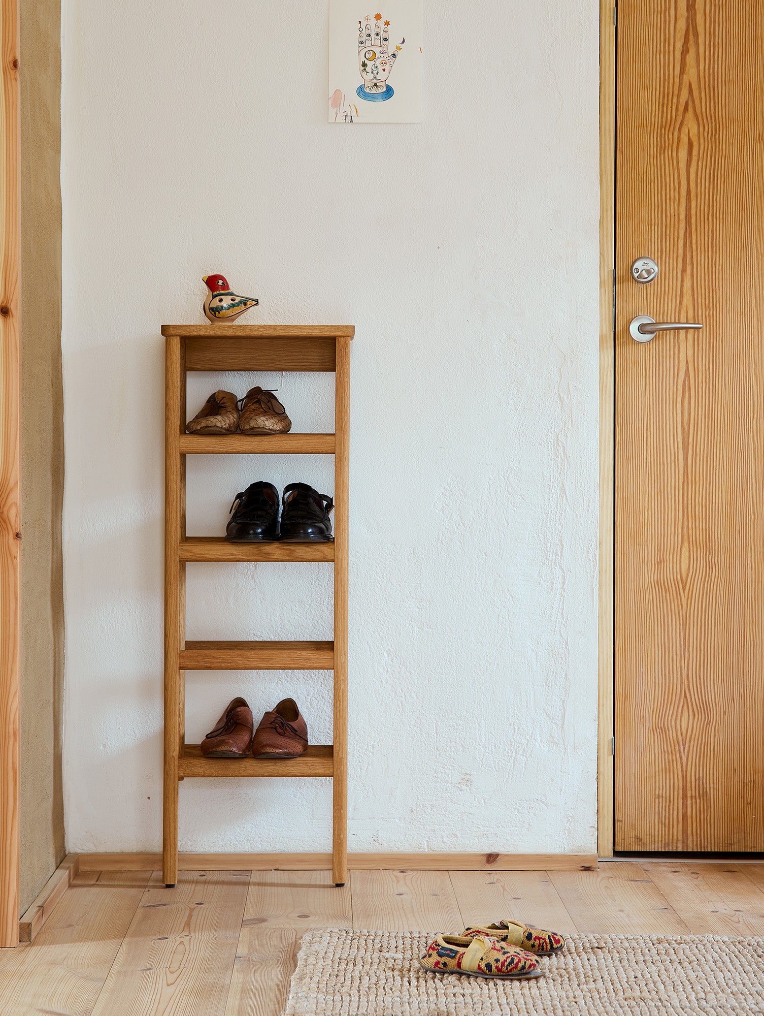 A Line Shoe Rack by Form and Refine - Oiled Oak