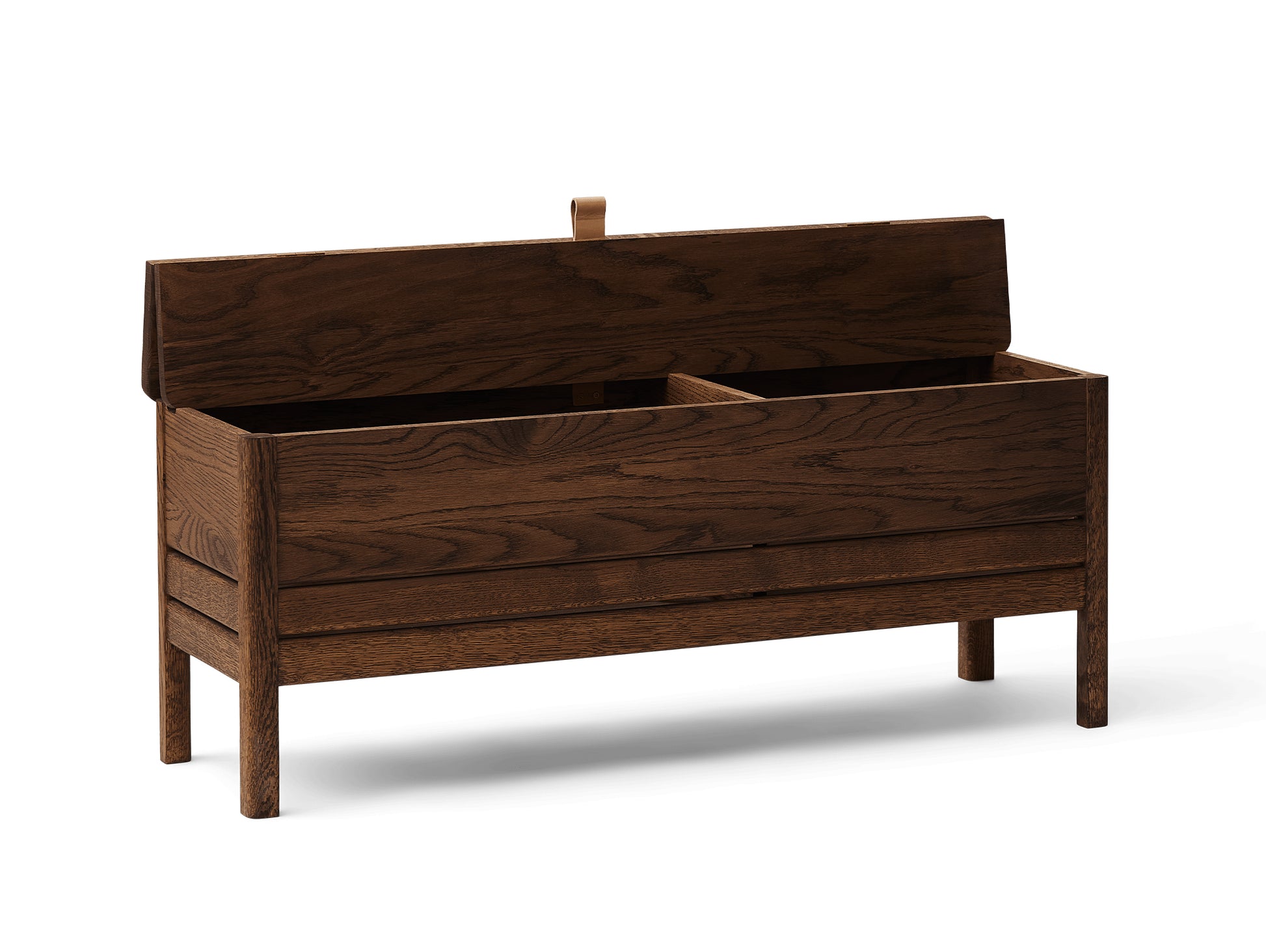 A Line Storage Bench by Form & Refine - Smoked Oiled Oak