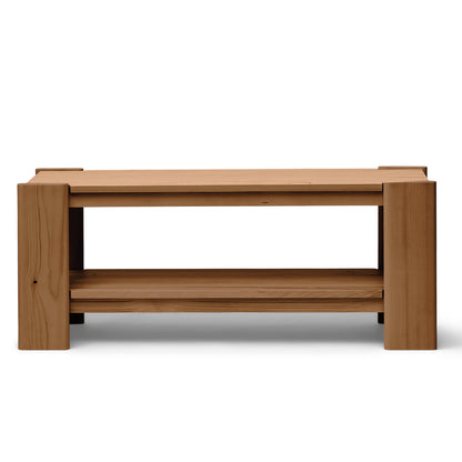 Beam Bench by Form & Refine - Deep Brown Matt Lacquered Pine