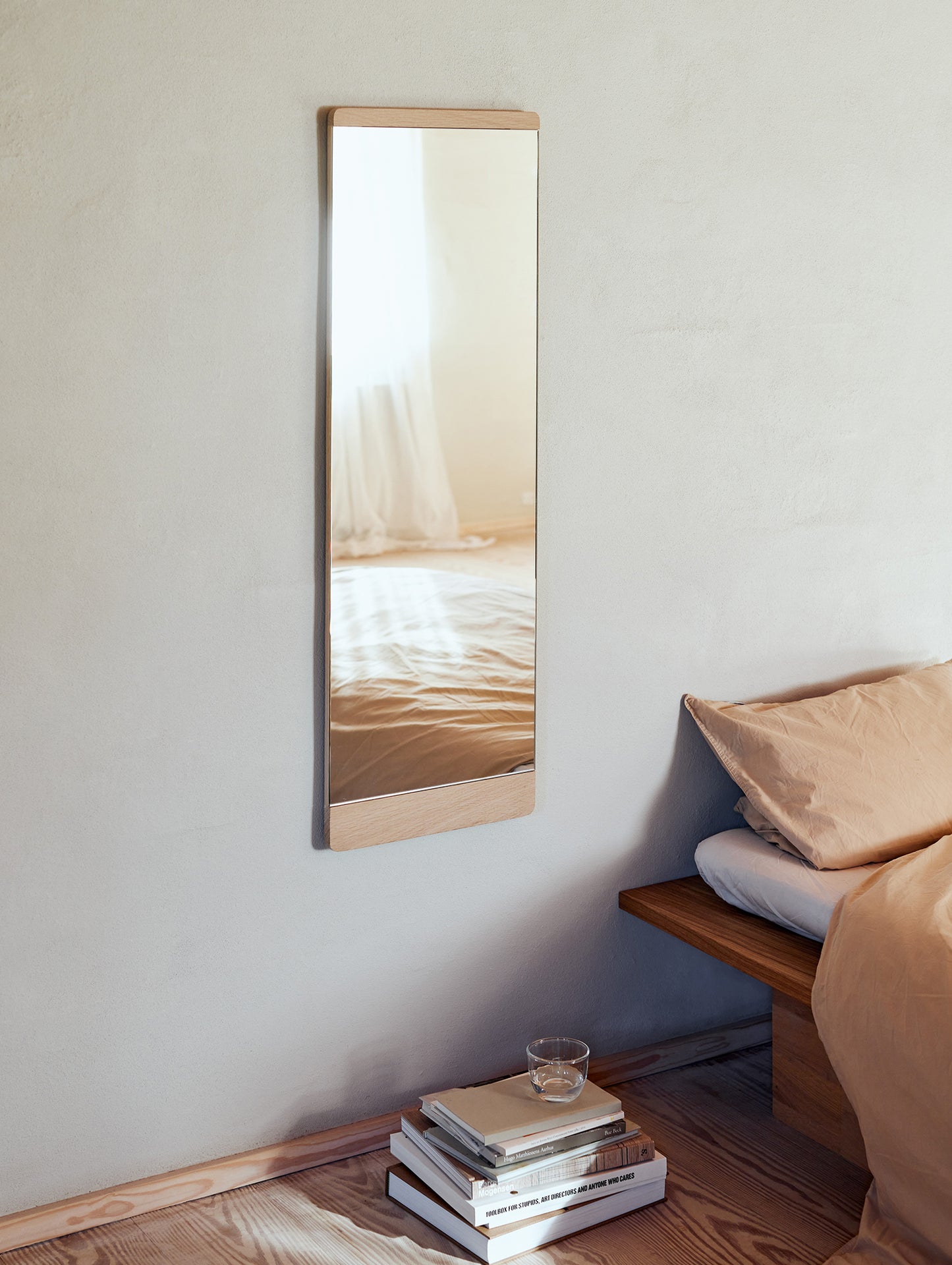 Rim Wall Mirror by Form & Refine - 35x 110 cm / White Oiled Oak