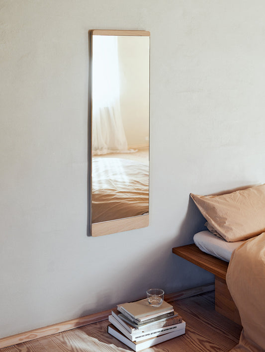 Rim Wall Mirror by Form & Refine - 35x 110 cm / White Oiled Oak