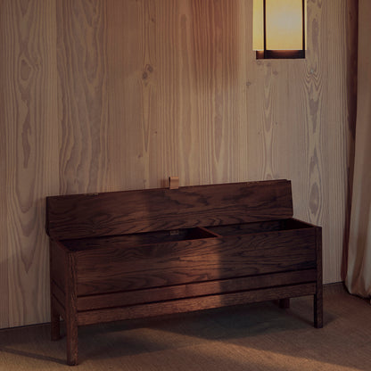 A Line Storage Bench by Form & Refine - Smoked Oiled Oak