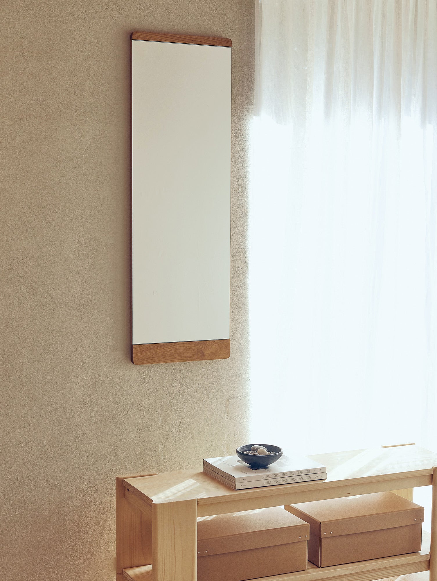 Rim Wall Mirror by Form & Refine - 35x 110 cm / Oiled Oak